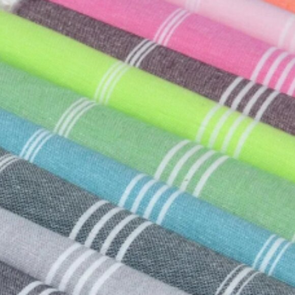 New never used hand made "green" turkish beach towel. - Picture 3 of 3